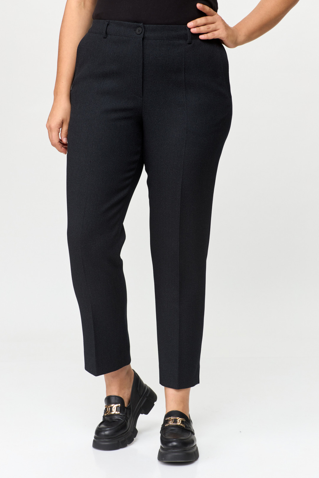 Брюки БелЭльСтиль 546 черно-серый - фото 2